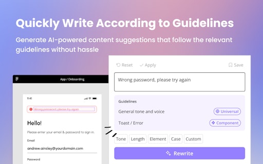 UX Writing Assistant for Teams