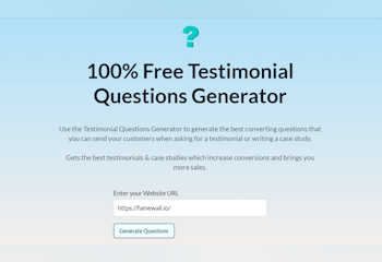 AI Testimonial Questions Generator