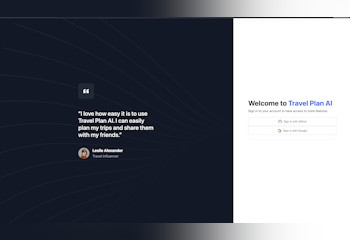 Travel Plan AI 2.0