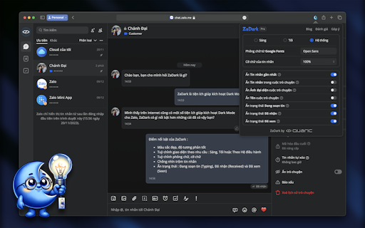ZaDark – Zalo Dark Mode