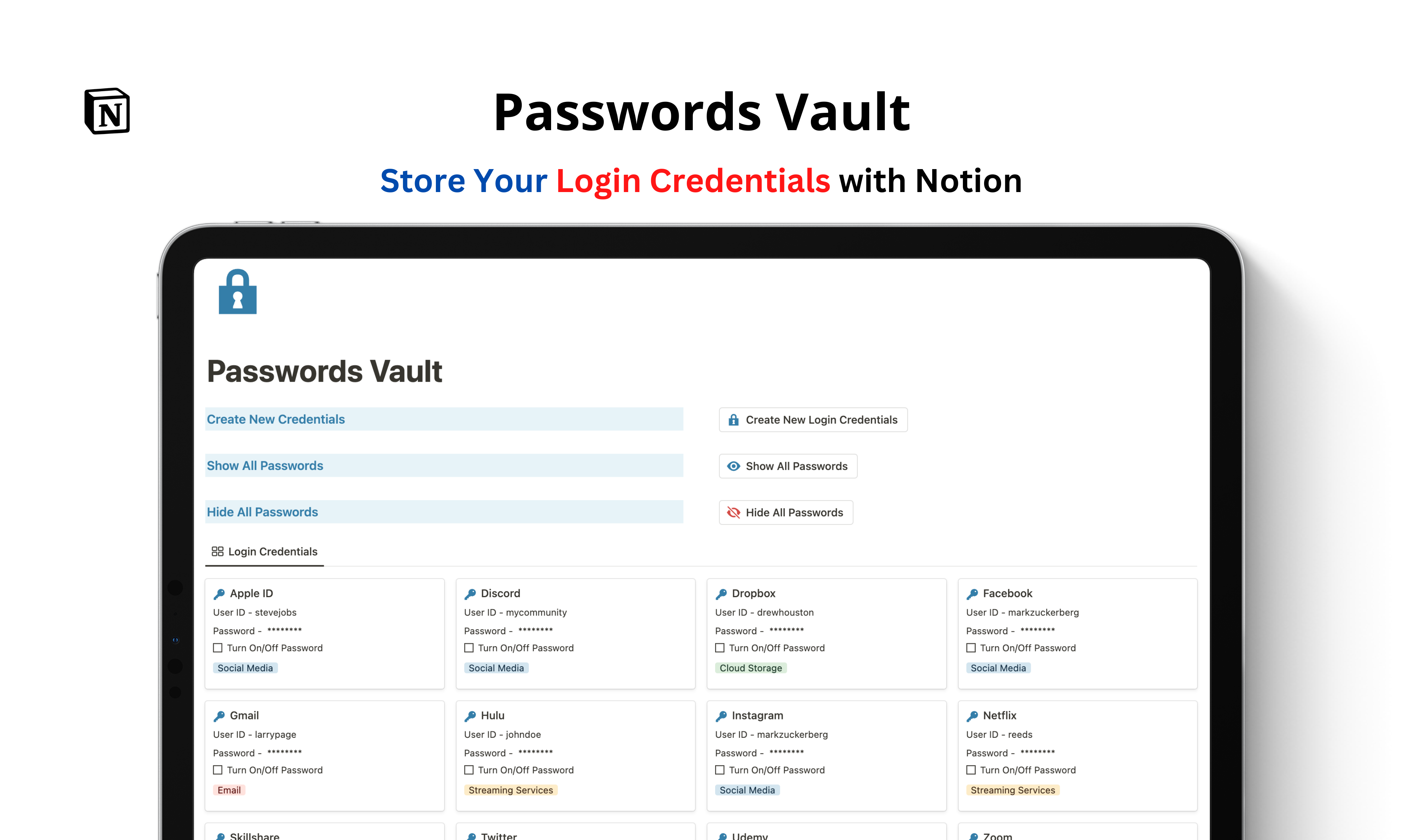 Passwords Vault