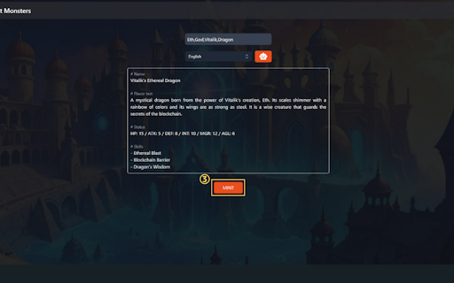 Generative game "Prompt Monsters"