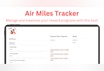 Air Miles Tracker