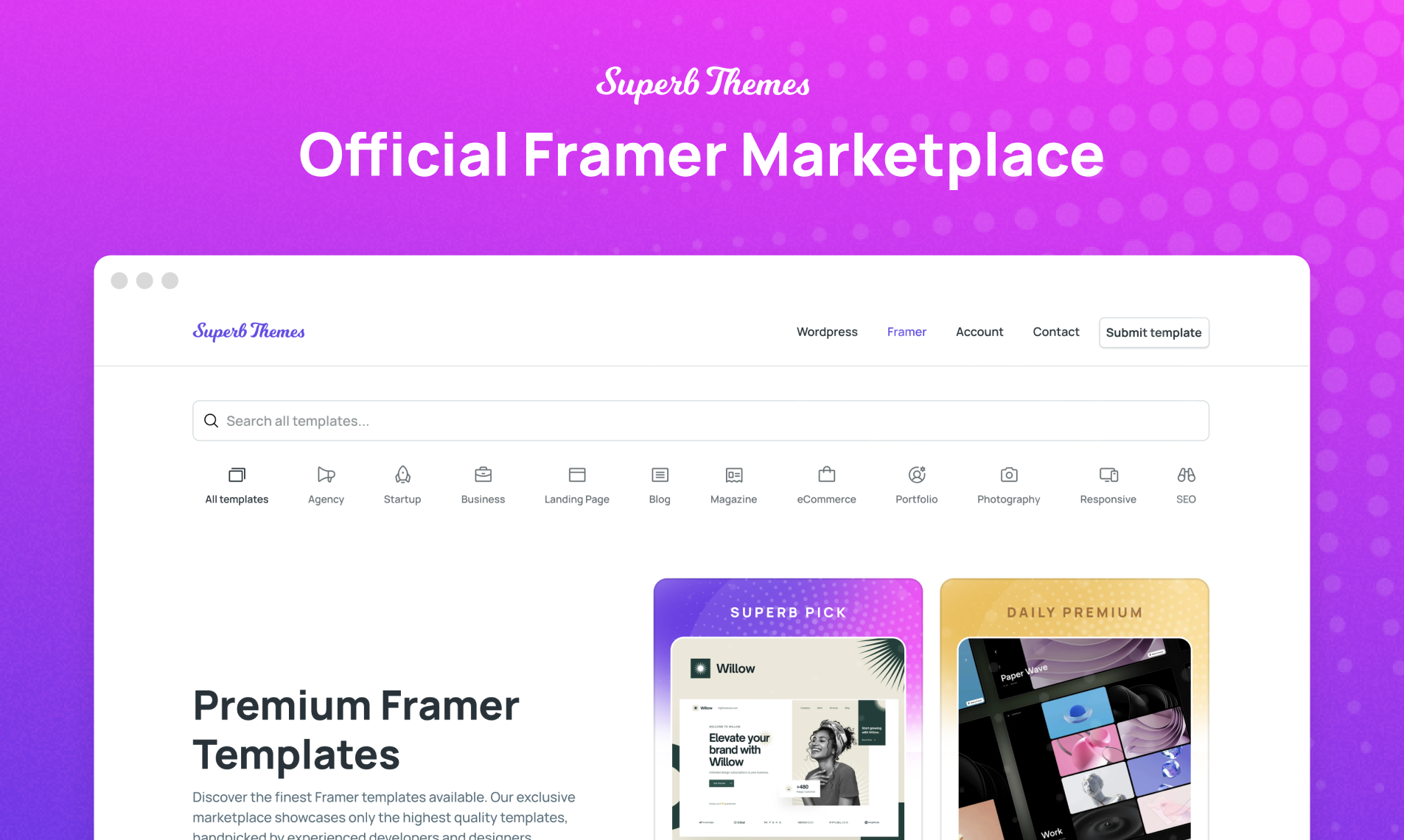 SuperbThemes Framer Marketplace