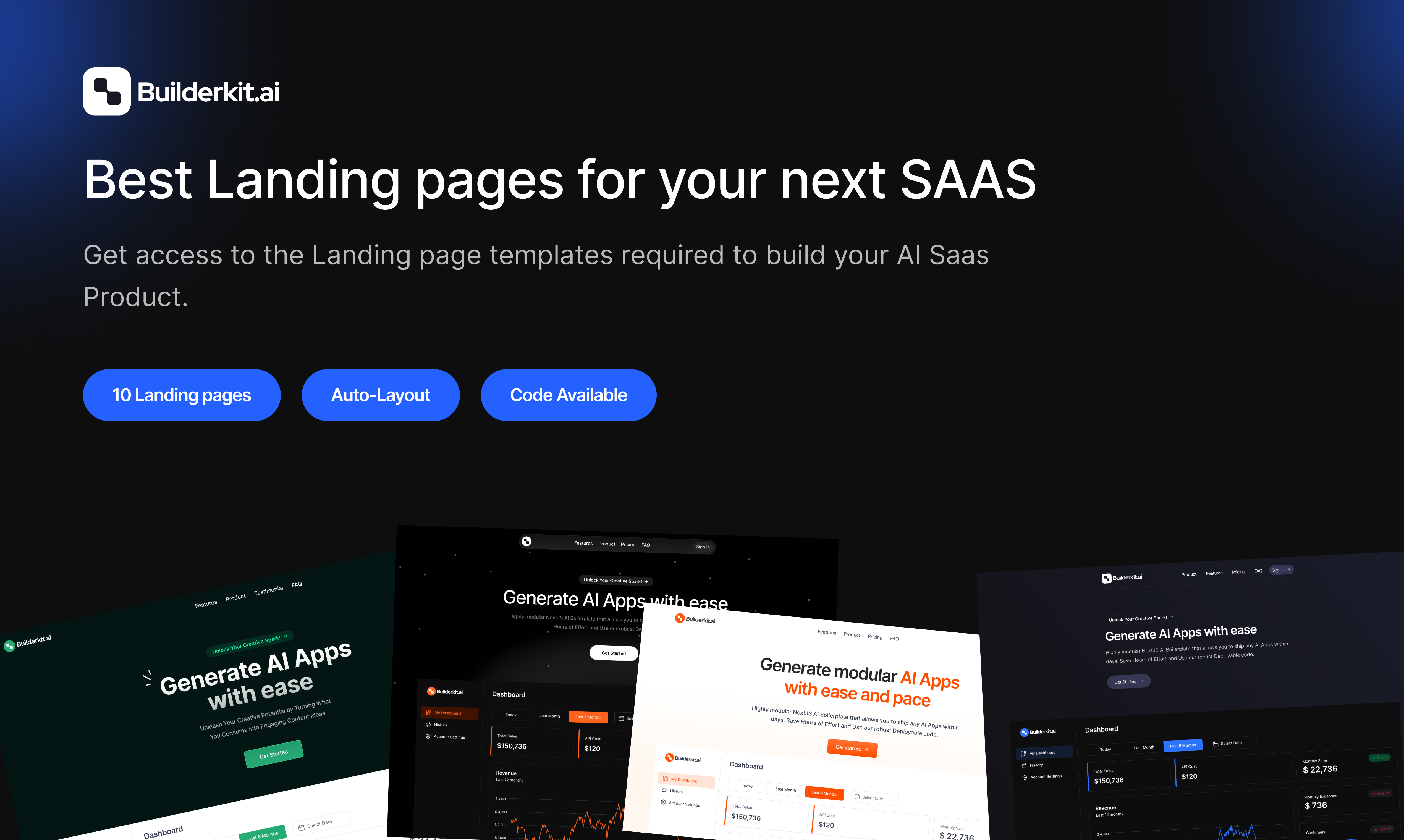 SaaS Landing Pages by Builderkit.ai