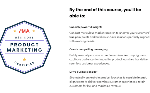 Product Marketing Certified: B2C Core