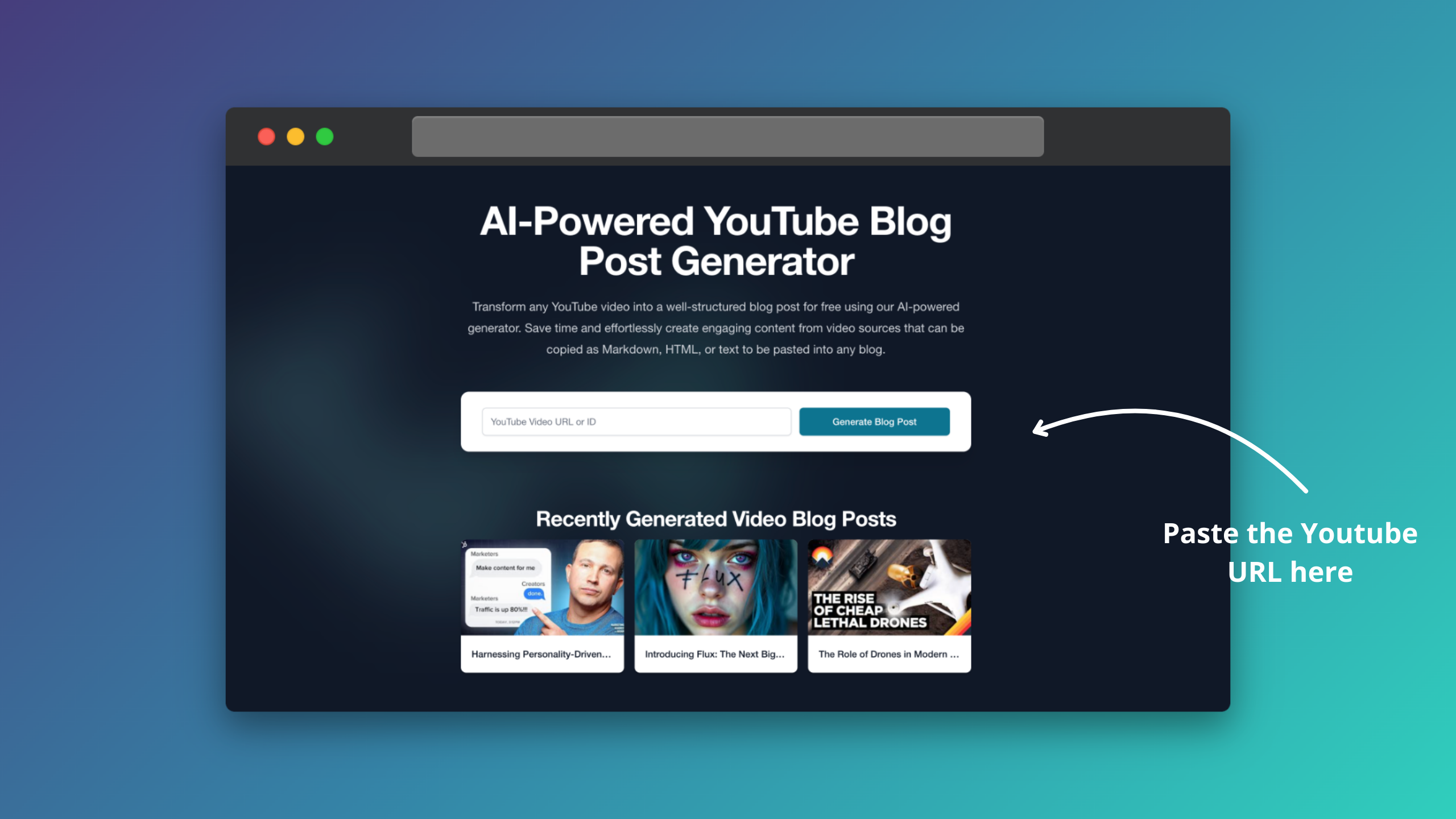 Youtube to Blog Post Generator
