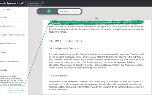 Melior Contract Intelligence AI