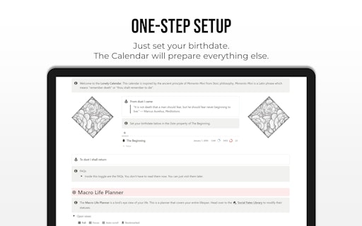Notion Lonely Calendar