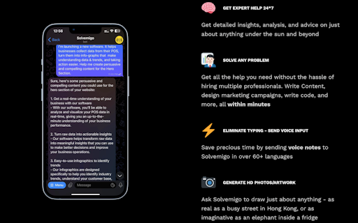 Solvemigo - ChatGPT for Telegram