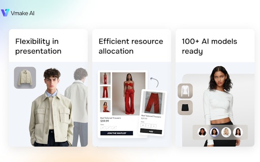 Vmake AI Flatlay to Model Generator