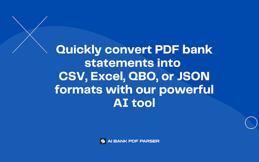 AI PDF bank statement parser