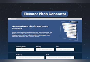 Elevator Pitch Generator