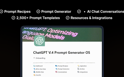 ChatGPT Prompt Generator OS