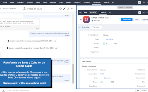 Treble.ai + Zoho CRM