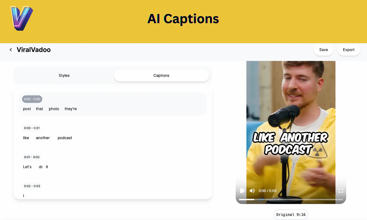 AI captions