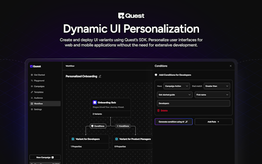 Dynamic UI by Quest Labs AI