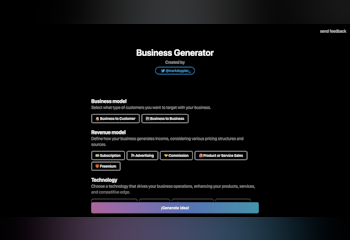 Business Idea Generator AI
