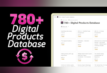 780+ Digital Products Database