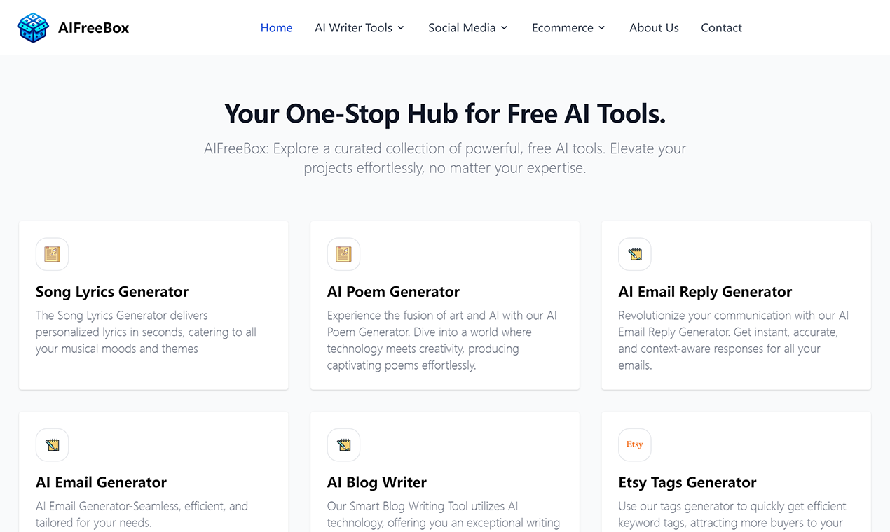 AIFreeBox: Free AI Tools