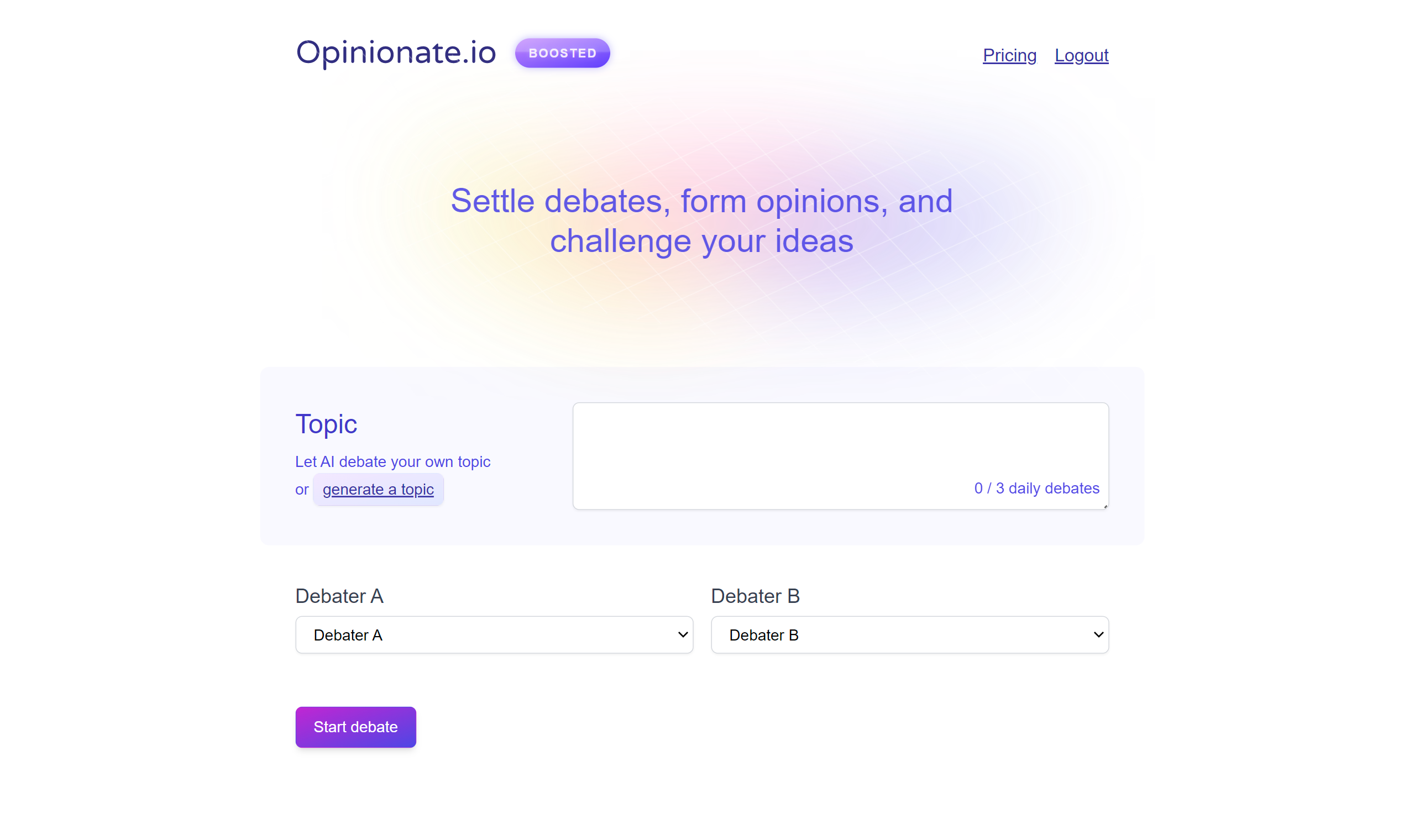 Opinionate