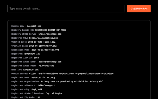 WHOIS by Weekend Labs