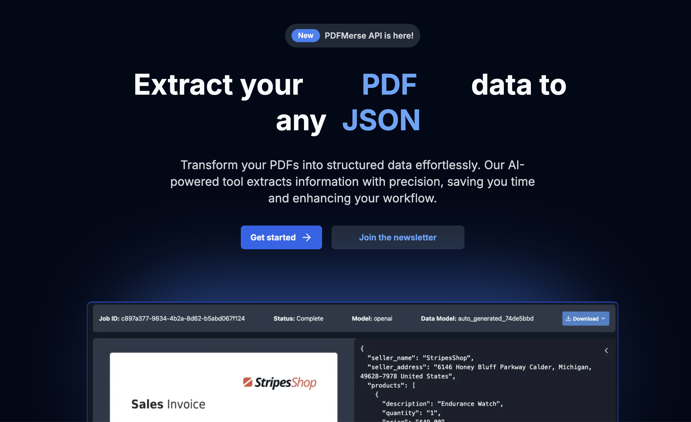 PDFMerse - Data Extractor