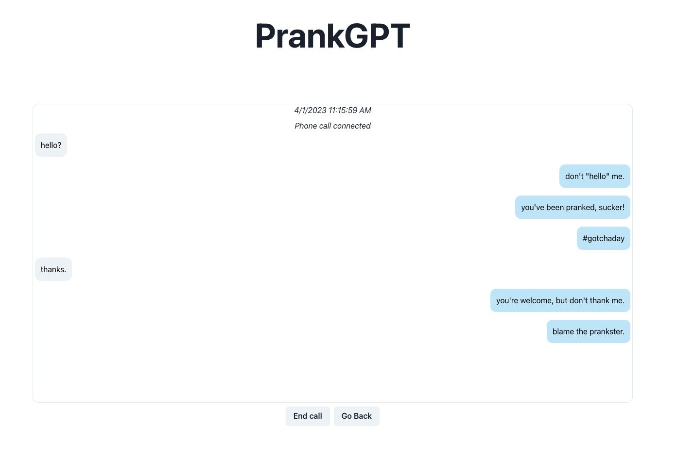 PrankGPT