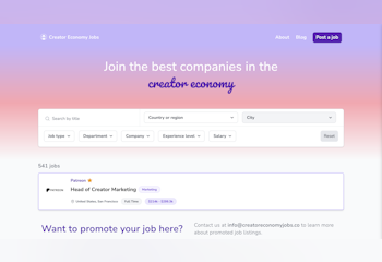 Creator Economy Jobs