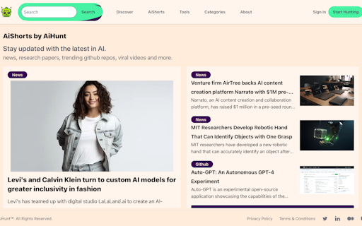 AiHunt - Your daily AI dashboard