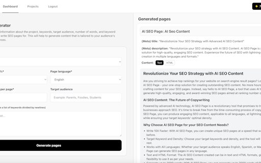 AI SEO Page