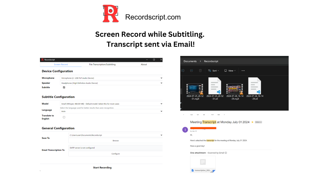 Recordscript for Windows