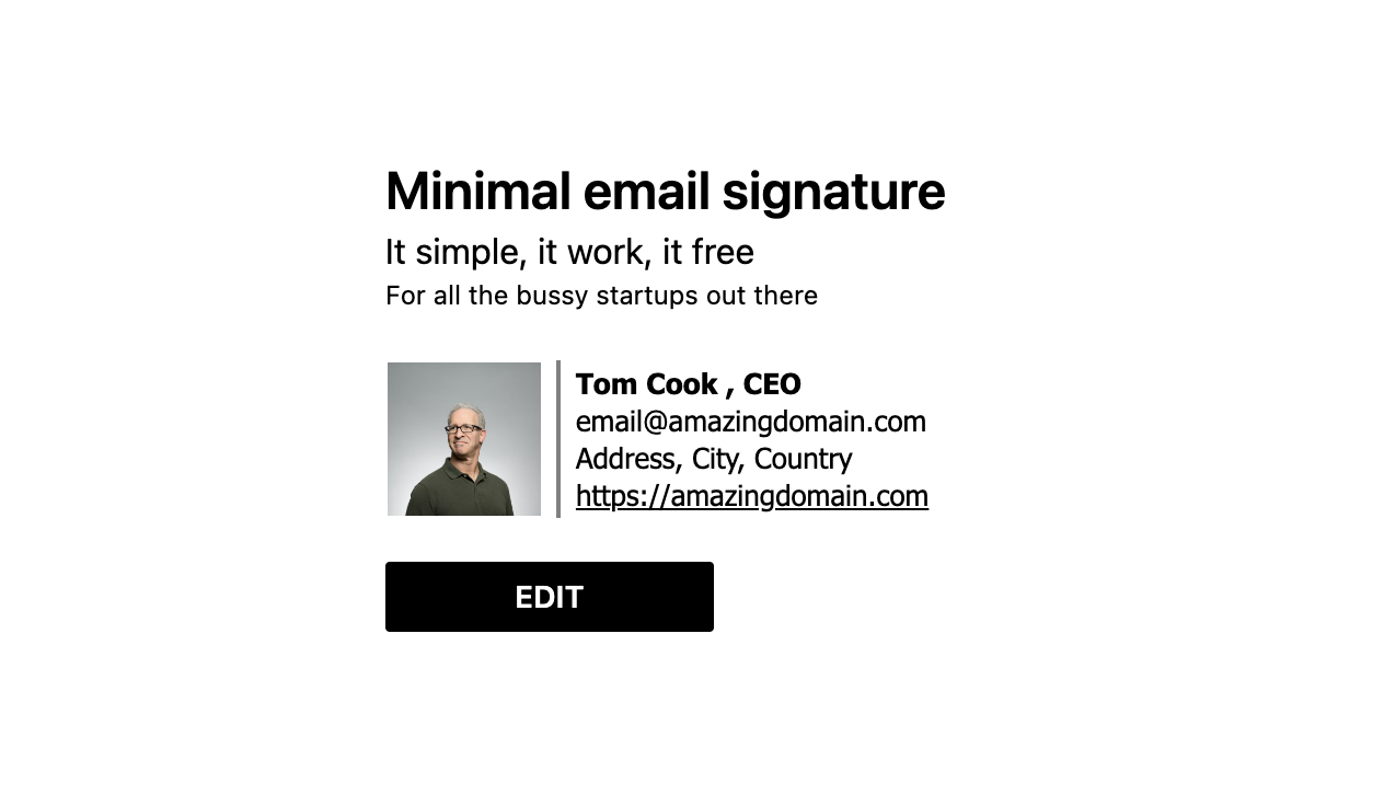 Minimal Email Signature
