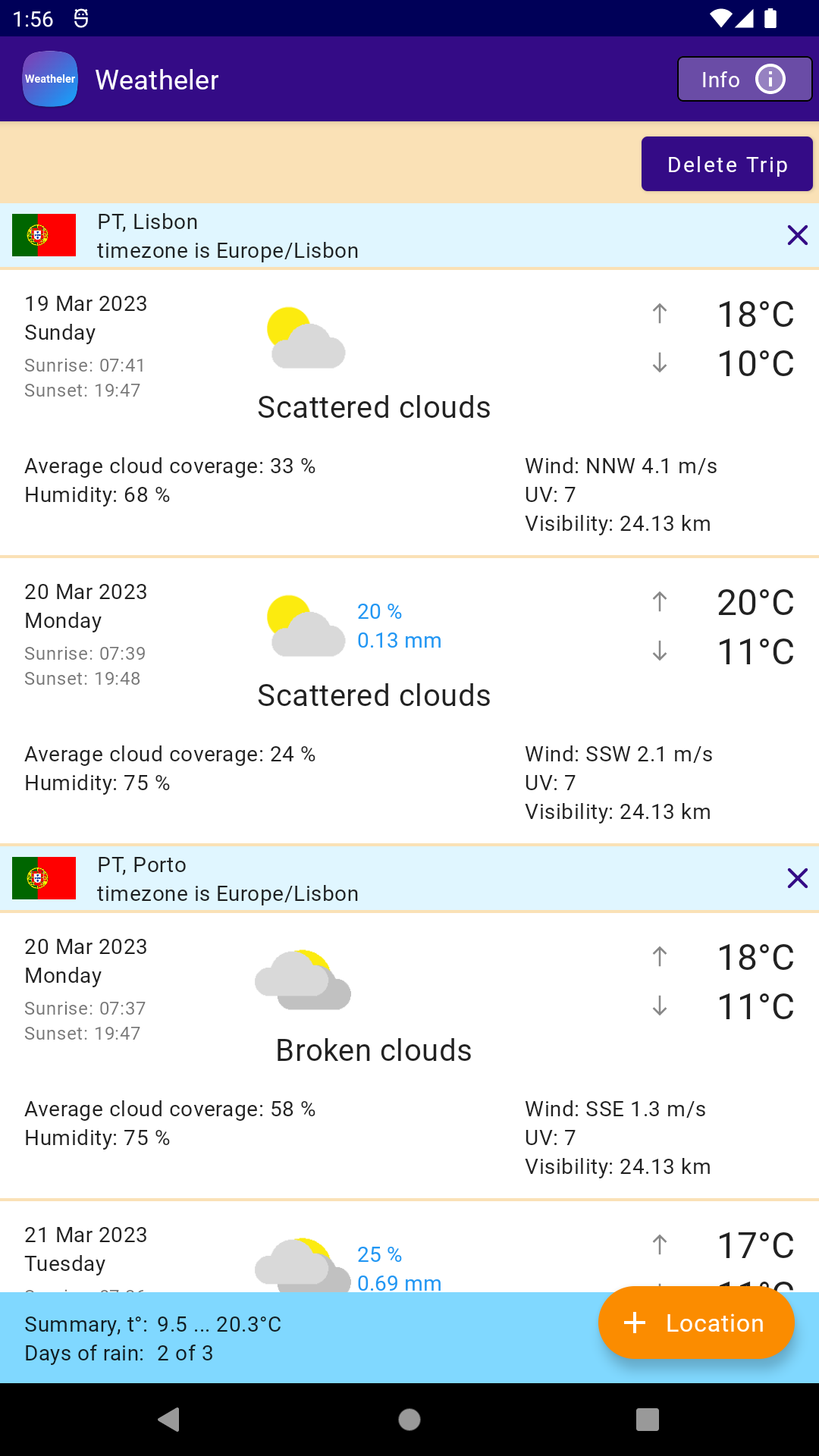 Weatheler = weather + traveler