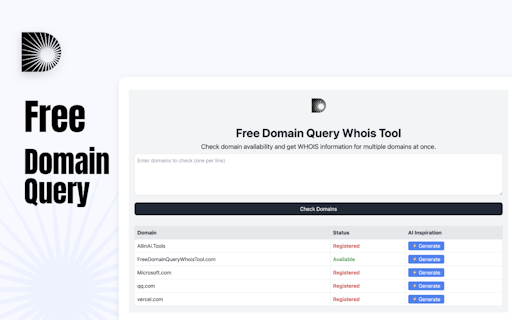 Domain Name Inspiration Generator