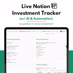 Live Notion Investment Hub (w/ AI)