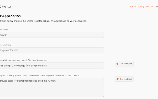 YC Application Helper