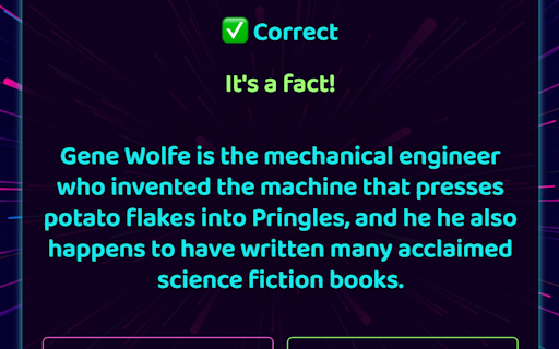 Daily Fact or Fiction
