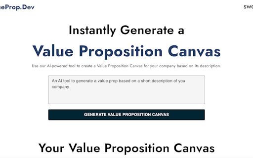Value Proposition Canvas AI
