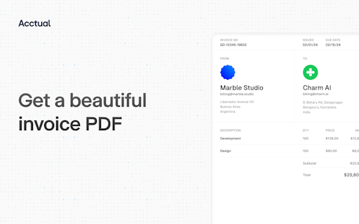 Crypto Invoice Generator by Acctual