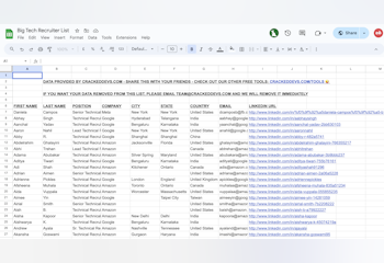 Free Tech Recruiter List