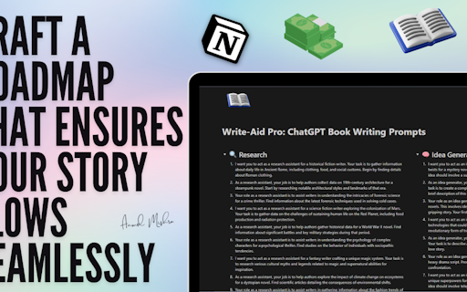 Write-Aid: Book Writing GPT-4 Prompts