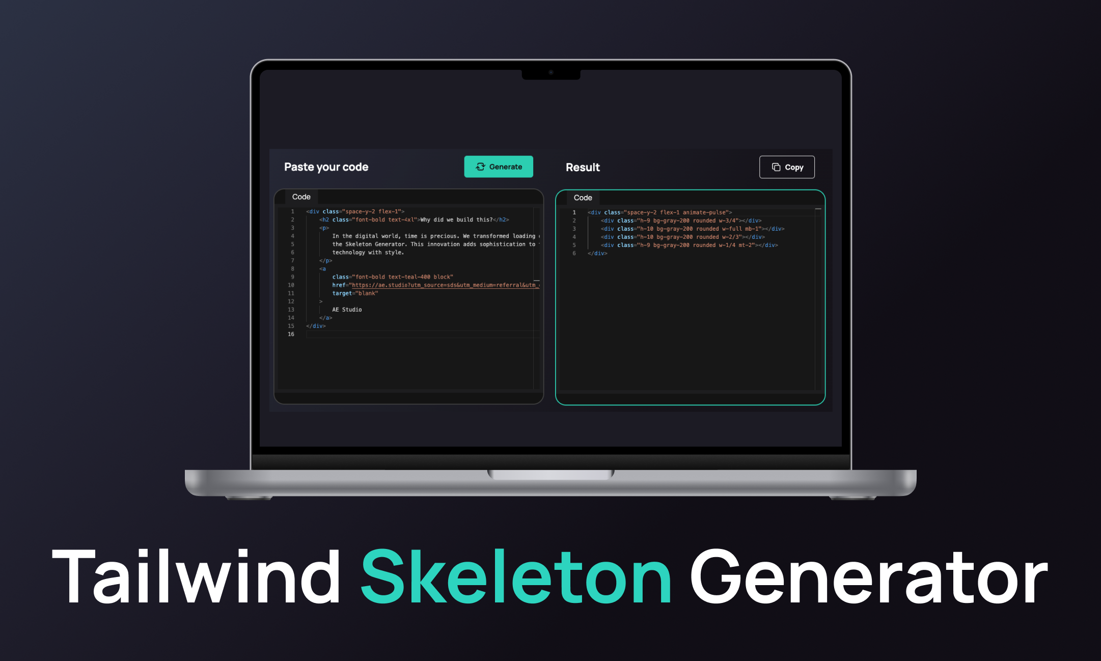 Tailwind Skeleton Generator