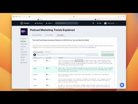 AI Podcast Transcription