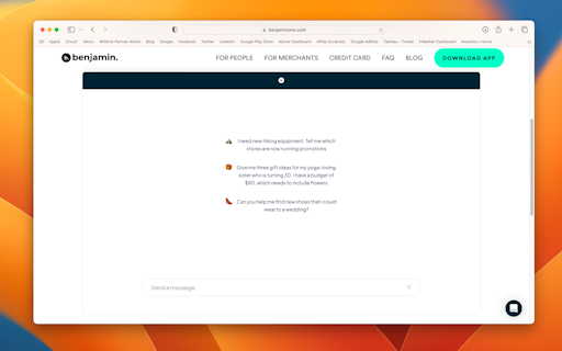 Benjamin - AI Rewards Shopping Assistant