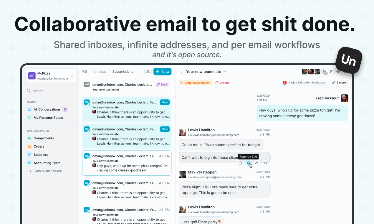 UnInbox: Spaces & Workflows