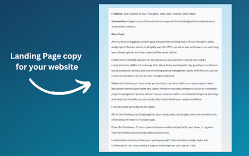AI Landing Copy Generator