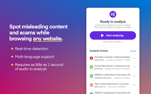 Hiya Deepfake Voice Detector