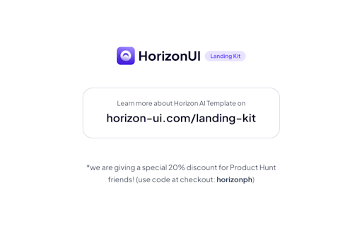 Horizon UI Landing Kit