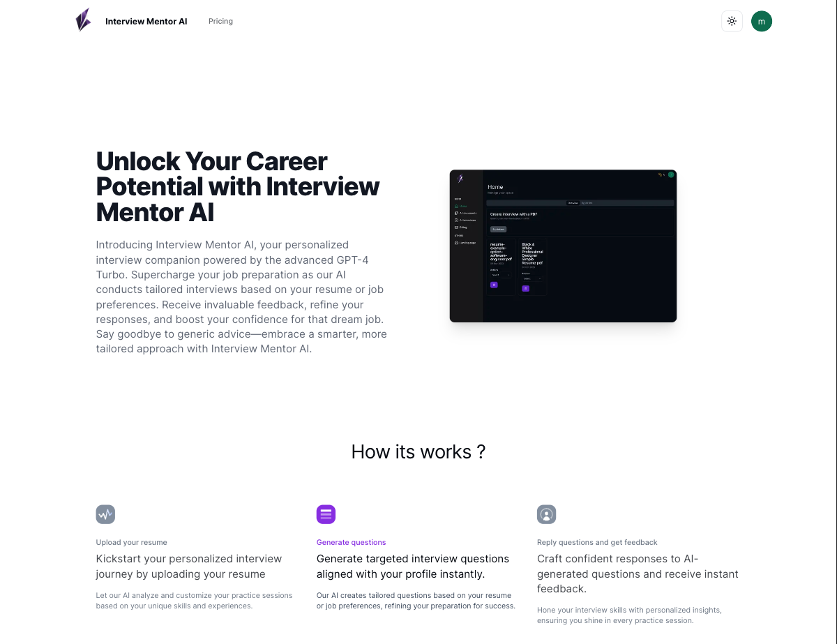 Interview mentor AI